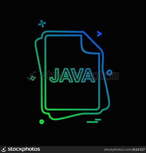 JAVA file type icon design vector