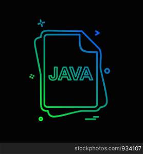 JAVA file type icon design vector