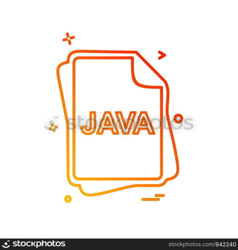 JAVA file type icon design vector