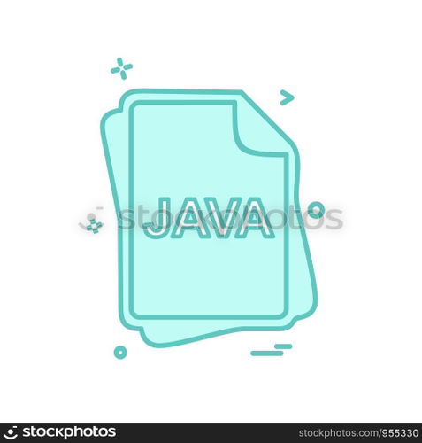 JAVA file type icon design vector