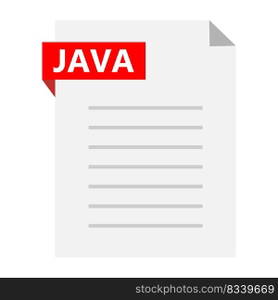 Java Source Code file icon. java extension file sign. flat style.