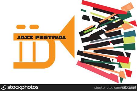 Jazz festival.. Creative conceptual music festival vector. Musical instruments.