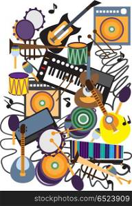 Jazz festival.. Creative conceptual music festival vector. Musical instruments.