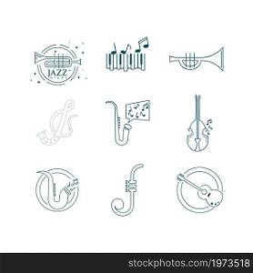 Jazz Music icon vector illustration design template