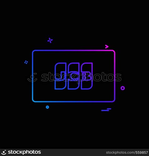 JCB card icon design vector