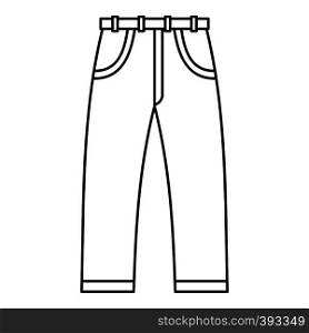 Jeans icon. Outline illustration of jeans vector icon for web. Jeans icon, outline style