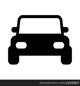 Jeep pickup car front view icon cartoon style template for logo