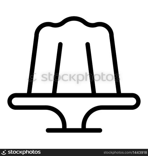 Jelly cake icon. Outline jelly cake vector icon for web design isolated on white background. Jelly cake icon, outline style