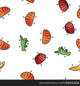 jelly candy gummy bear fruit gum Vector Seamless Pattern Thin Line Illustration. jelly candy gummy bear fruit gum vector seamless pattern