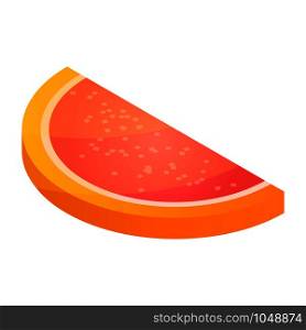 Jelly orange icon. Isometric of jelly orange vector icon for web design isolated on white background. Jelly orange icon, isometric style