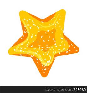 Jelly star icon. Cartoon of jelly star vector icon for web design isolated on white background. Jelly star icon, cartoon style
