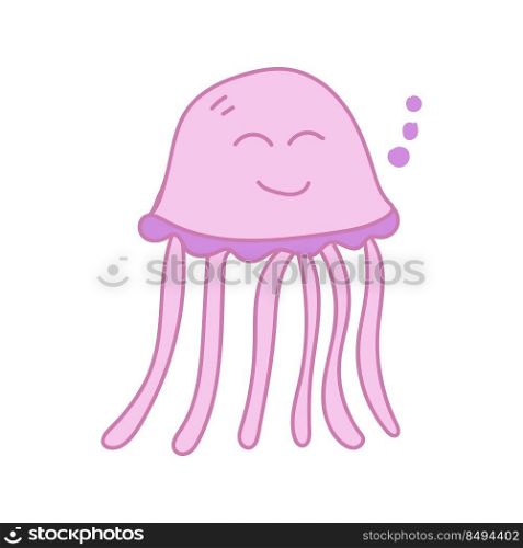 jellyfish hand drawn vector illustration design element