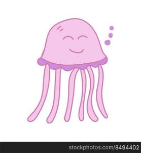 jellyfish hand drawn vector illustration design element