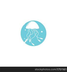 Jellyfish logo illustration vector design