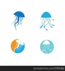 Jellyfish logo illustration vector design