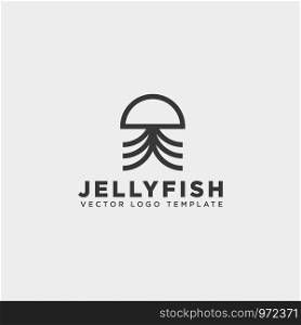 jellyfish simple elegant creative logo template vector illustration icon element isolated - vector. jellyfish simple elegant creative logo template vector illustration icon element