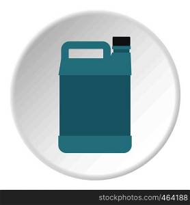 Jerrycan icon in flat circle isolated vector illustration for web. Jerrycan icon circle