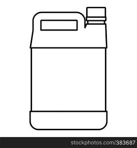 Jerrycan icon. Outline illustration of jerrycan vector icon for web. Jerrycan icon, outline style