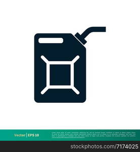 Jerrycan Icon Vector Logo Template Illustration Design EPS 10.