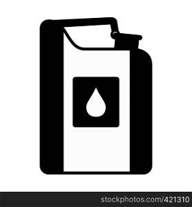 Jerrycan oil black simple icon isolated on white background. Jerrycan oil black simple icon
