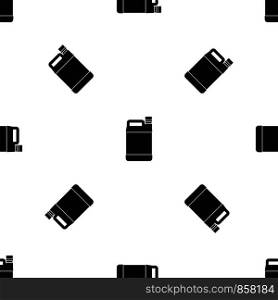 Jerrycan pattern repeat seamless in black color for any design. Vector geometric illustration. Jerrycan pattern seamless black