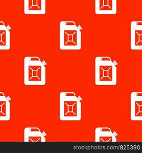 Jerrycan pattern repeat seamless in orange color for any design. Vector geometric illustration. Jerrycan pattern seamless