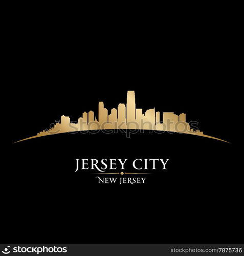 Jersey city New Jersey skyline silhouette. Vector illustration