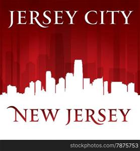 Jersey city New Jersey skyline silhouette. Vector illustration