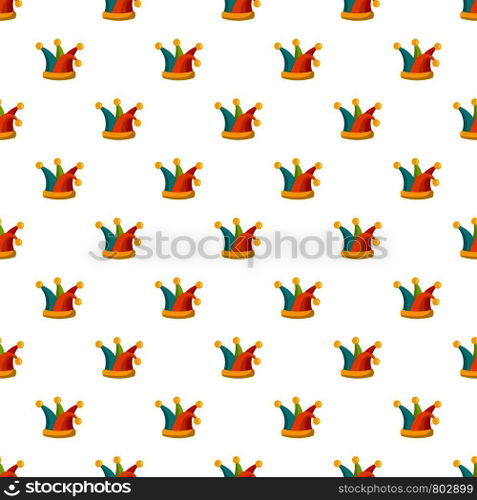 Jester cap pattern seamless vector repeat for any web design. Jester cap pattern seamless vector