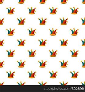 Jester cap pattern seamless vector repeat for any web design. Jester cap pattern seamless vector