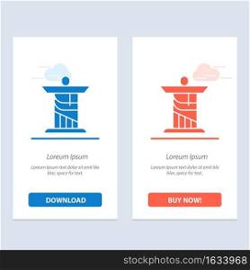 Jesus, Christ, Monument, Landmark  Blue and Red Download and Buy Now web Widget Card Template