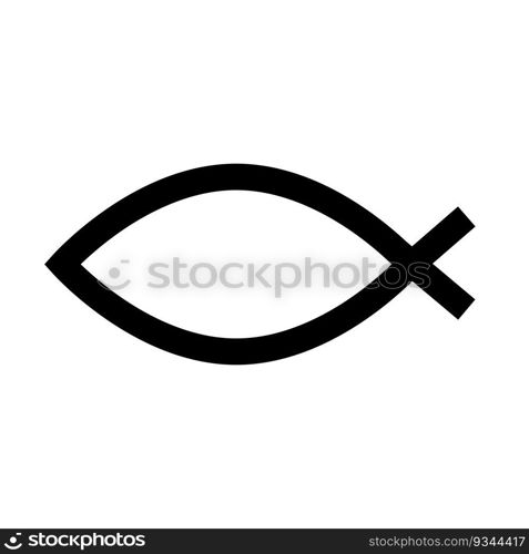 Jesus Fish Icon. Vector illustration. Stock image. EPS 10.. Jesus Fish Icon. Vector illustration. Stock image.