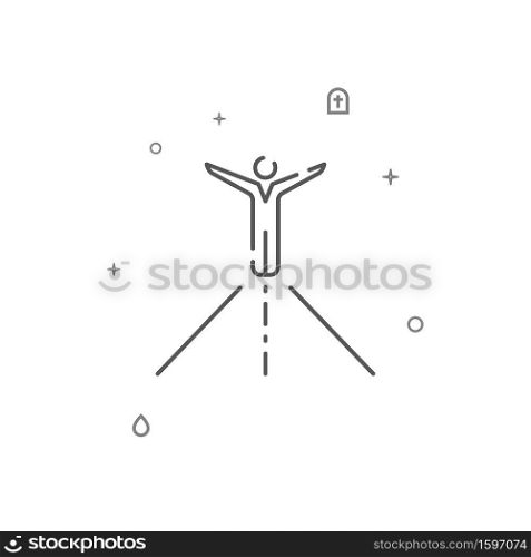 Jesus, Savior simple vector line icon. Symbol, pictogram, sign isolated on white background. Editable stroke. Adjust line weight.. Jesus, Savior simple vector line icon. Symbol, pictogram, sign isolated on white background. Editable stroke