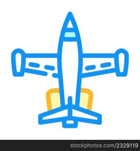 jet airplane color icon vector. jet airplane sign. isolated symbol illustration. jet airplane color icon vector illustration