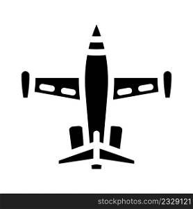jet airplane glyph icon vector. jet airplane sign. isolated contour symbol black illustration. jet airplane glyph icon vector illustration
