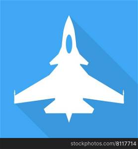Jet fighter aircraft sign. Vector illustration