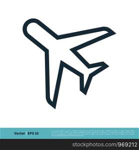 Jet Plane Icon Vector Logo Template Illustration Design. Vector EPS 10.