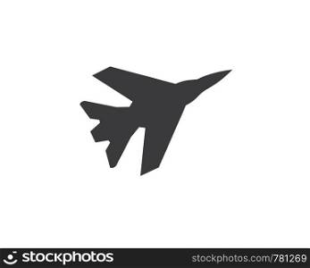 jet plane logo vector icon illustration design template
