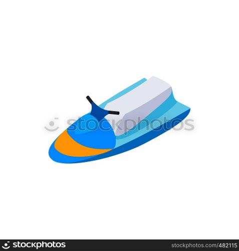 Jet ski 3d isometric icon isolated on a white background. Jet ski 3d isometric icon