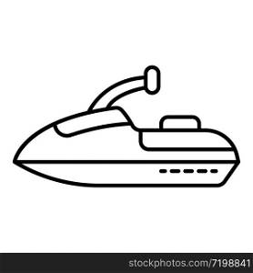 Jet ski icon. Outline jet ski vector icon for web design isolated on white background. Jet ski icon, outline style