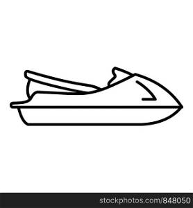 Jet ski icon. Outline jet ski vector icon for web design isolated on white background. Jet ski icon, outline style