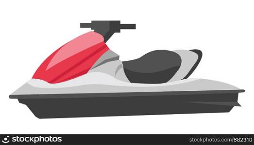 Jet ski vector cartoon illustration isolated on white background.. Jet ski vector cartoon illustration.