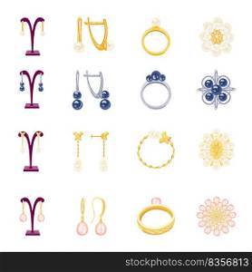 Jewellery icon cartoon vector. Woman jewelry. Box model. Jewellery icon cartoon vector. Woman jewelry
