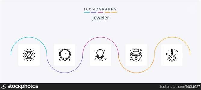 Jewellery Line 5 Icon Pack Including jewelry. accessory. fashion. accessorize. jewelry