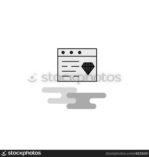 jewellery on website Web Icon. Flat Line Filled Gray Icon Vector