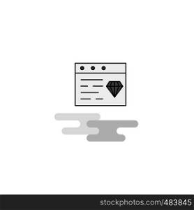 jewellery on website Web Icon. Flat Line Filled Gray Icon Vector