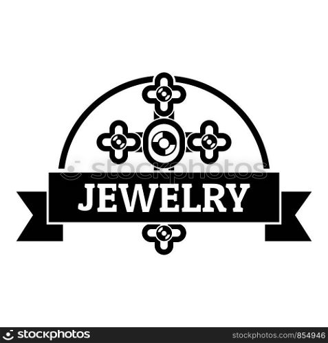 Jewelry cross logo. Simple illustration of jewelry cross vector logo for web. Jewelry cross logo, simple black style