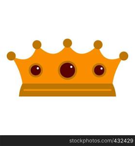 Jewelry crown icon flat isolated on white background vector illustration. Jewelry crown icon isolated
