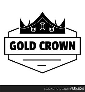 Jewelry crown logo. Simple illustration of jewelry crown vector logo for web. Jewelry crown logo, simple black style