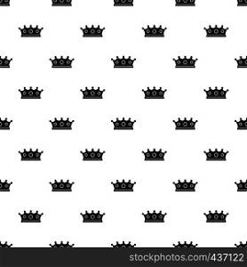 Jewelry crown pattern seamless in simple style vector illustration. Jewelry crown pattern vector